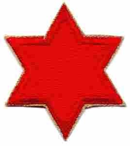 6th Infantry Division - non merrowed edge Patch, Authentic Repro WWII Cut Edge - Saunders Military Insignia