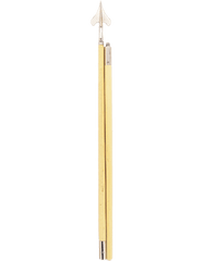 7 ft. Government Spec Guidon Pole with Spear and Wood Bottom - Saunders Military Insignia