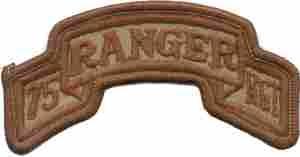 75th Ranger Regiment  Desert Cloth Patch