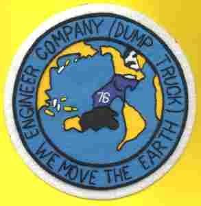 76th Engineer Company (Dump Truck) Custom made Cloth Patch - Saunders Military Insignia