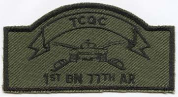 77th Armored 1st Battalion Subdued patch - Saunders Military Insignia