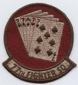 77th Fighter Squadron Desert Subdued Patch Red Embroidered