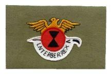 7th Division Bayonet Badge, cloth, Olive Drab