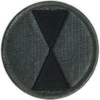 7th Infantry Division, Army ACU Patch with Velcro