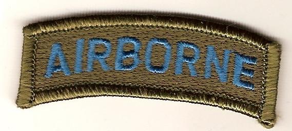 80th Airborne Division Tab Blue Olive Drab