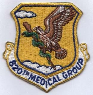820th Medical Group Patch Military Emblem for Collectors