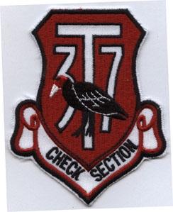 85th Flying Training Squadron Check Sec Patch Embroidered