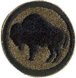 92nd Infantry Division Patch, Authentic WWII Repro Cut Edge