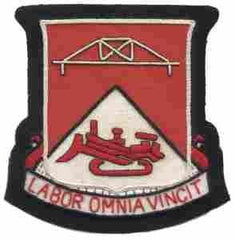 93rd Engineer Battalion, Custom made Cloth Patch - Saunders Military Insignia