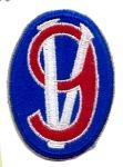 95th Infantry Division Patch, Authentl WWII Repro Cut Edge - Saunders Military Insignia