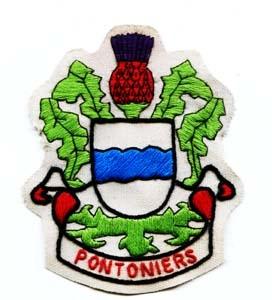 995th Engineer Company, Custom made Cloth Patch - Saunders Military Insignia