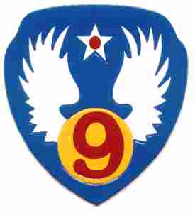 9th Air Force custom leather painted patch
