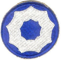 9TH SERVICE COMMAND WWII Patch - Saunders Military Insignia