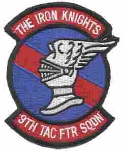 9th Tactical Fighter Squadron Uniform Patch Embroidered