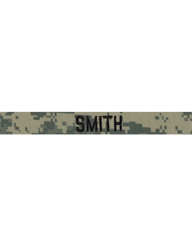 US Army ACU Name Tape with velcro backing by Saunders Military Insignia