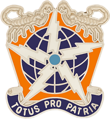 US Army 505th Signal Brigade Unit Crest by Saunders Military Insignia