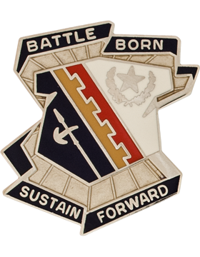 US Army 757th Support Battalion Unit Crest by Saunders Military Insignia