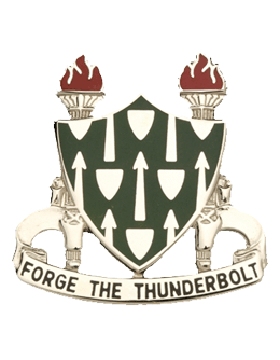 US Army Armor School Unit Crest Forge The Thunderbolt Motto