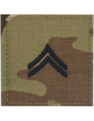US Army Corporal E-4 rank insignia with Velcro backing by Saunders Military Insignia