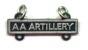 AA Artillery Qualification Bar in silver oxide - Saunders Military Insignia