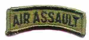 Air Assault Tab for the green subdued uniform - Saunders Military Insignia