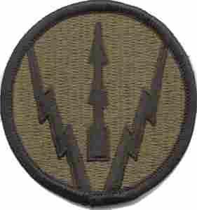 Air Defense Artillery Center subdued cloth uniform patch