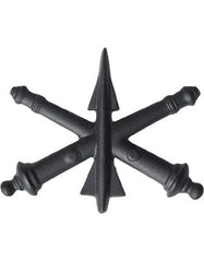 Air Defense Artillery Officer Army branch of service badge in black metal - Saunders Military Insignia