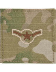 Air Force Airman Rank Insignia in OCP Scorpion with fastener - Saunders Military Insignia