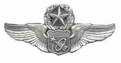 Air Force Astronaut Command badge in old silver finish - Saunders Military Insignia