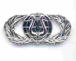 Chrome Plated Air Force Band Badge Premium Military Style