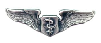 Air Force Basic Flight Nurse Badge Old Silver Finish