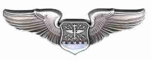 Air Force Navigator Observer Wing Badge Old Silver Finish