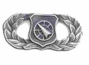 Air Force Basic Weapons Controller Badge Old Silver Finish