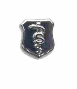 Air Force Biomedical Service Badge Chrome Finish Metal