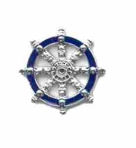Air Force Buddhist Chaplin Badge Premium Chrome Metal