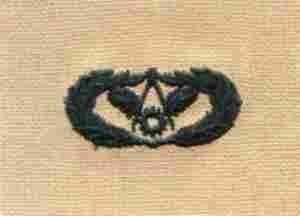 AIR FORCE CIVIL ENGINEER BADGE ON DESERT CLOTH - Saunders Military Insignia