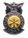 Air Force Fire Chief Assistant Badge Old Silver Finish