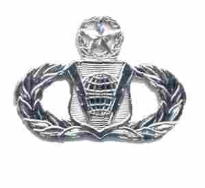 Air Force Master Command and Control Badge Chrome Finish