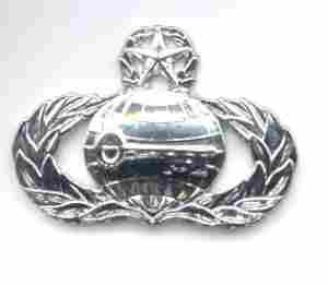 Air Force Master Intelligence Badge Chrome Metal Official