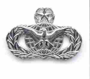 Air Force Master Law Enforcement Badge Chrome Finish