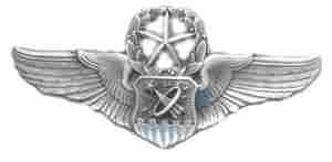 Air Force Master Navigator Astronaut Badge Silver Finish