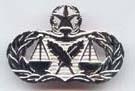 Air Force Master Paralegal Badge Chrome Finish Metal