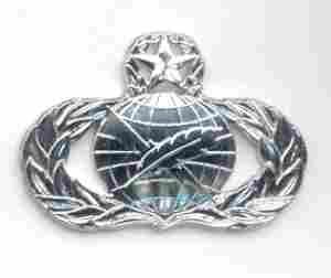 Air Force Master Public Affairs Badge Chrome Finish