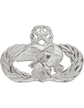 Air Force Master Transportation Badge Chrome Finish Emblem
