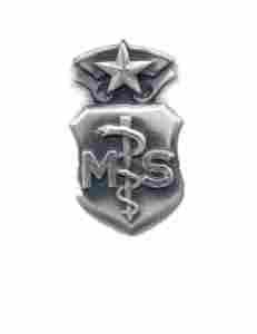 Air Force Medical Service Chief Badge Old Silver Finish