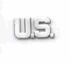 Air Force Officer US letters branch insignia in old silver finish - Saunders Military Insignia