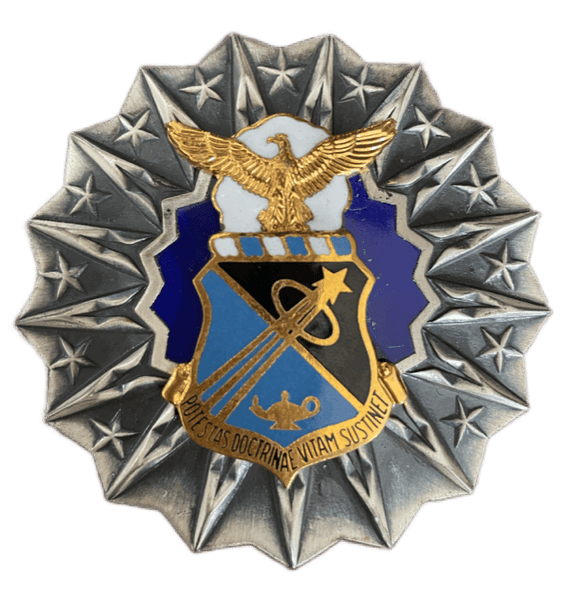 Air Force Academy Professor Badge Oxidized Silver Backing
