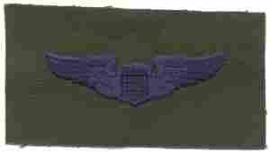 US Air Force Pilot Wing Badge In Subdued Cloth Authentic