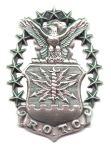 Air Force ROTC Cap Device Chrome Metal Badge for Cadets