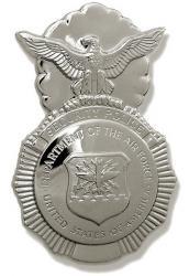 Air Force Security Police Chrome Badge 2.5 Inch Official